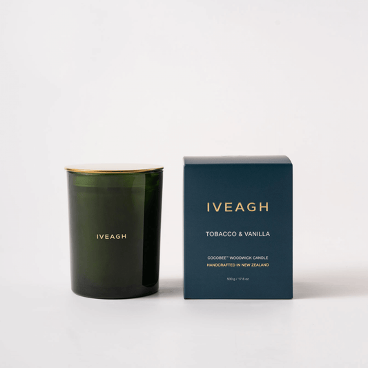 IVEAGH Tobacco & Vanilla Candle Box + Jar